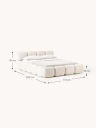 Upholstered Bouclé Bed Tayla - thumbnail 9