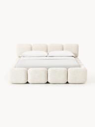 Upholstered Bouclé Bed Tayla - thumbnail 2