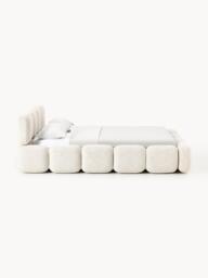Upholstered Bouclé Bed Tayla - thumbnail 4