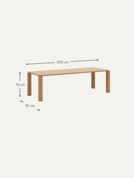 Oak Wood Dining Table Atlas, Various Sizes - thumbnail 7