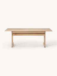 Extendable Oak Wood Dining Table Brynn, in various sizes - thumbnail 2