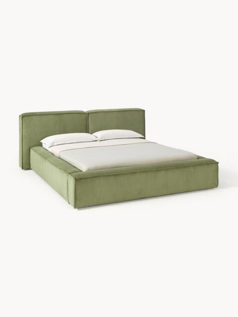 Upholstered Corduroy Bed Lennon