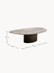 Organic-Shaped Marble Effect Coffee Table Paso - thumbnail 6