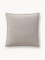 Large Bouclé Sofa Cushion Lennon, 60 x 60 cm - thumbnail 1