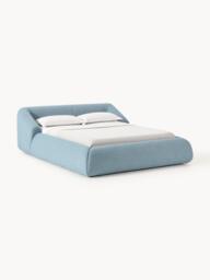 Upholstered Bouclé Bed Sofia - thumbnail 1