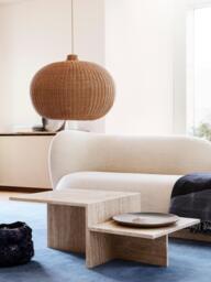 Travertine Coffee Table Distinct with Two Table Tops - thumbnail 5