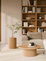 Round Wooden Coffee Table Nele - thumbnail 8