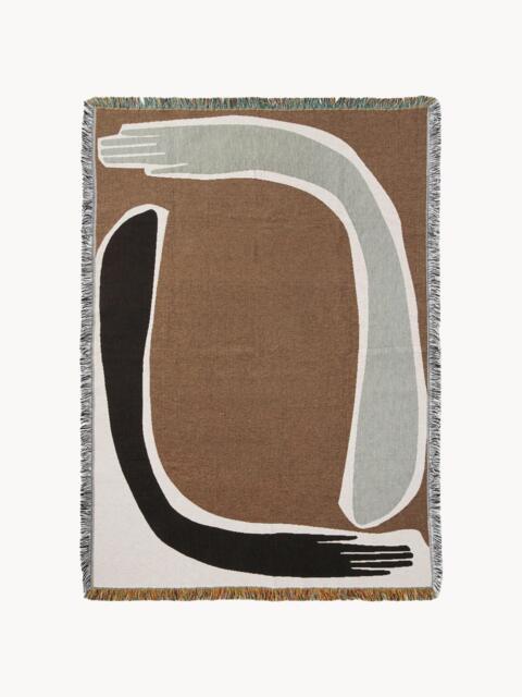 Organic Cotton Tapestry Blanket Pose with Fringes - image 1