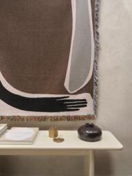 Organic Cotton Tapestry Blanket Pose with Fringes - thumbnail 4
