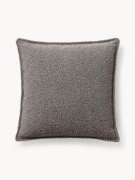 Large Bouclé Sofa Cushion Lennon, 60 x 60 cm - thumbnail 1