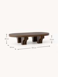 Oval Oak Wood Coffee Table Nolan - thumbnail 9
