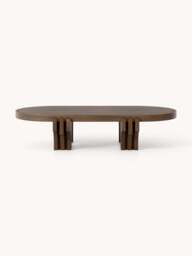 Oval Oak Wood Coffee Table Nolan - thumbnail 2