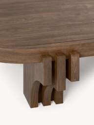 Oval Oak Wood Coffee Table Nolan - thumbnail 5