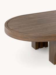 Oval Oak Wood Coffee Table Nolan - thumbnail 4