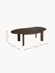 Beech Wood Dining Table Tarn, 220 x 119 cm - thumbnail 4
