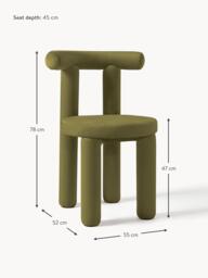 Upholstered Velvet Chair Calan - thumbnail 7
