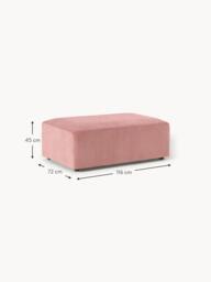 Corduroy XL Ottoman Melva, W 116 x D 72 cm - thumbnail 8