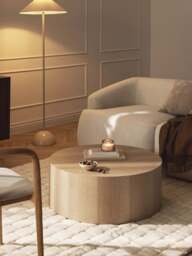 Round Wooden Coffee Table Dan - thumbnail 2