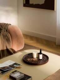 Decorative Acacia Wood Tray Camila, Ø 35 cm - thumbnail 4