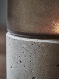 Mouth-Blown Glass Candle Holder Rivo with Travertine Base - thumbnail 4