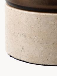 Mouth-Blown Glass Candle Holder Rivo with Travertine Base - thumbnail 3