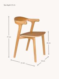 Wooden Dining Chairs Northwood with Armrests, Set of 2 - thumbnail 6