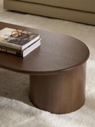 Oval Oak Wood Coffee Table Didi - thumbnail 8