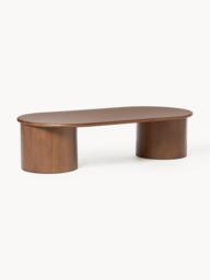 Oval Oak Wood Coffee Table Didi - thumbnail 1