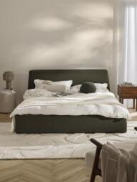 Upholstered Bouclé Bed Cloud with Storage Space - thumbnail 2