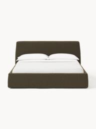 Upholstered Bouclé Bed Cloud with Storage Space - thumbnail 4
