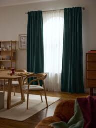 Velvet Dim-Out Multi-Band Curtains Rush, Set of 2, W 135 cm - thumbnail 6