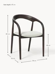 Ash Wood Dining Chair Camille with Seat Cushion - thumbnail 7