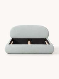 Upholstered Bouclé Bed Alba - thumbnail 8