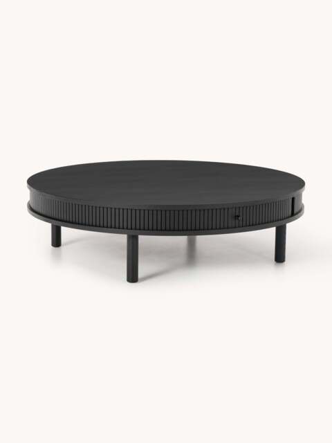 Coffee Table Calary with Fluted Front, Ø 110 cm - image 1