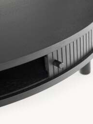 Coffee Table Calary with Fluted Front, Ø 110 cm - thumbnail 4
