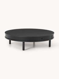 Coffee Table Calary with Fluted Front, Ø 110 cm - thumbnail 1