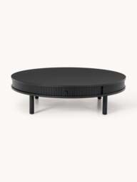 Coffee Table Calary with Fluted Front, Ø 110 cm - thumbnail 2