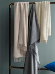 Baby Alpaca Wool Throw Luxury - thumbnail 2