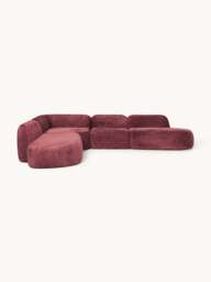 XL Modular Teddy Bouclé Corner Sofa Wolke with Chaise Ends - thumbnail 1