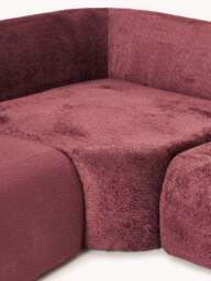 XL Modular Teddy Bouclé Corner Sofa Wolke with Chaise Ends - thumbnail 3