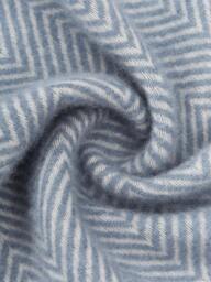 Wool Throw Tyrol with Herringbone Pattern and Fringes - thumbnail 2