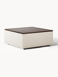 Linen Blend Ottoman Lennon with Storage - thumbnail 1