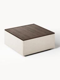 Linen Blend Ottoman Lennon with Storage - thumbnail 3