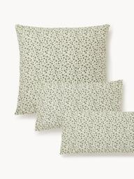 Washed Cotton Pillowcase Nolana with A Small Floral Pattern - thumbnail 1