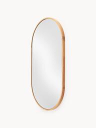 Oval Wall Mirror Avery with Oak Wood Frame - thumbnail 3