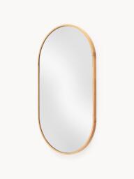 Oval Wall Mirror Avery with Oak Wood Frame - thumbnail 4