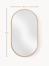 Oval Wall Mirror Avery with Oak Wood Frame - thumbnail 7