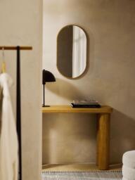 Oval Wall Mirror Avery with Oak Wood Frame - thumbnail 2