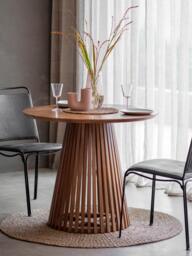 Round Wooden Dining Table Brookland, Ø 90 cm - thumbnail 2