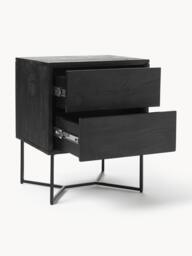 Mango Wood Bedside Table Luca with Drawers - thumbnail 4